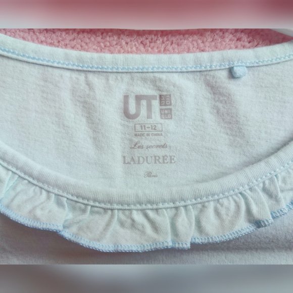 Uniqlo x Ladurée - Pastel Blue Short Sleeve Top - Picture 5 of 5